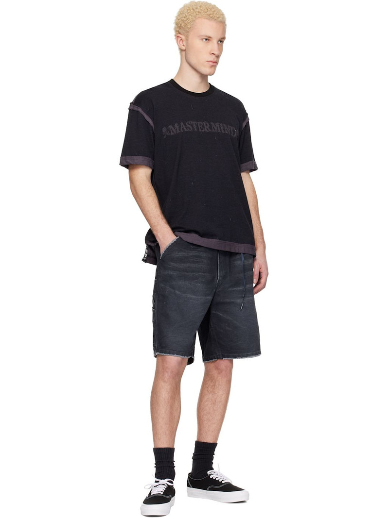 MASTERMIND WORLD Black MW Cut-Off SS T-shirt outlook