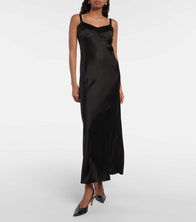 KHAITE Joely satin slip dress outlook