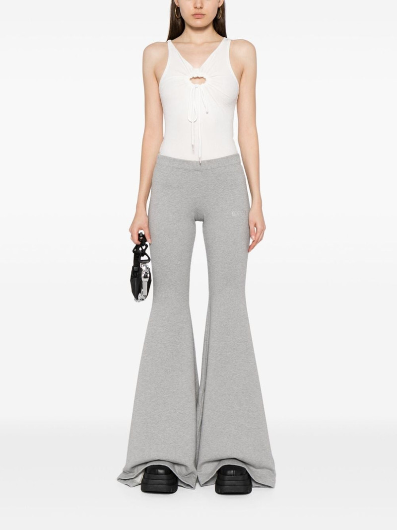 VETEMENTS logo-print flared leggings outlook