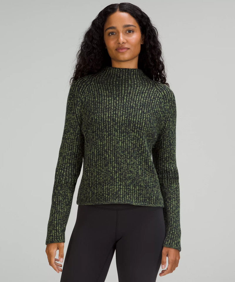 Cotton-Cashmere Blend Mockneck Sweater 1