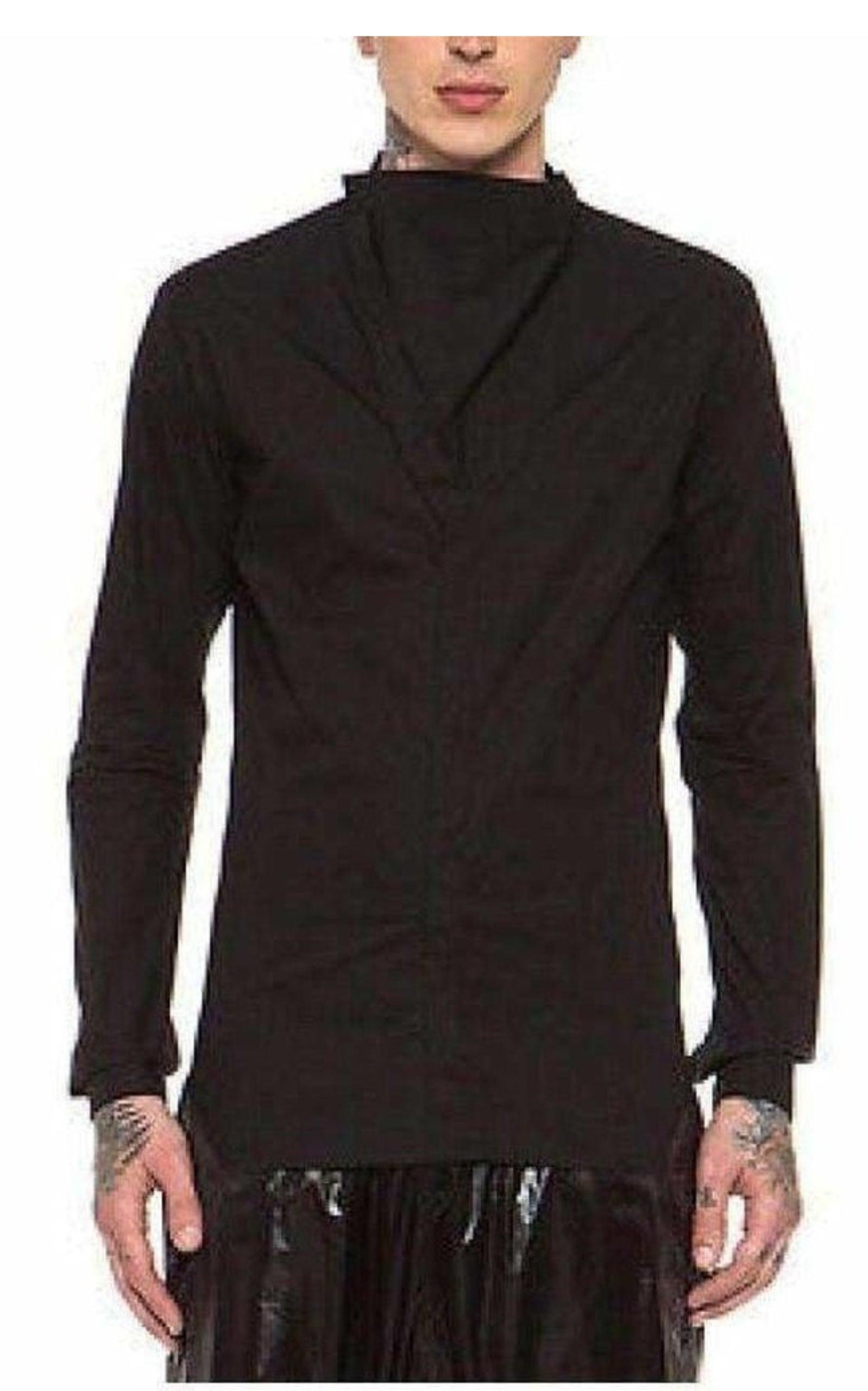 Plinth Black Cowl Shirt - 3
