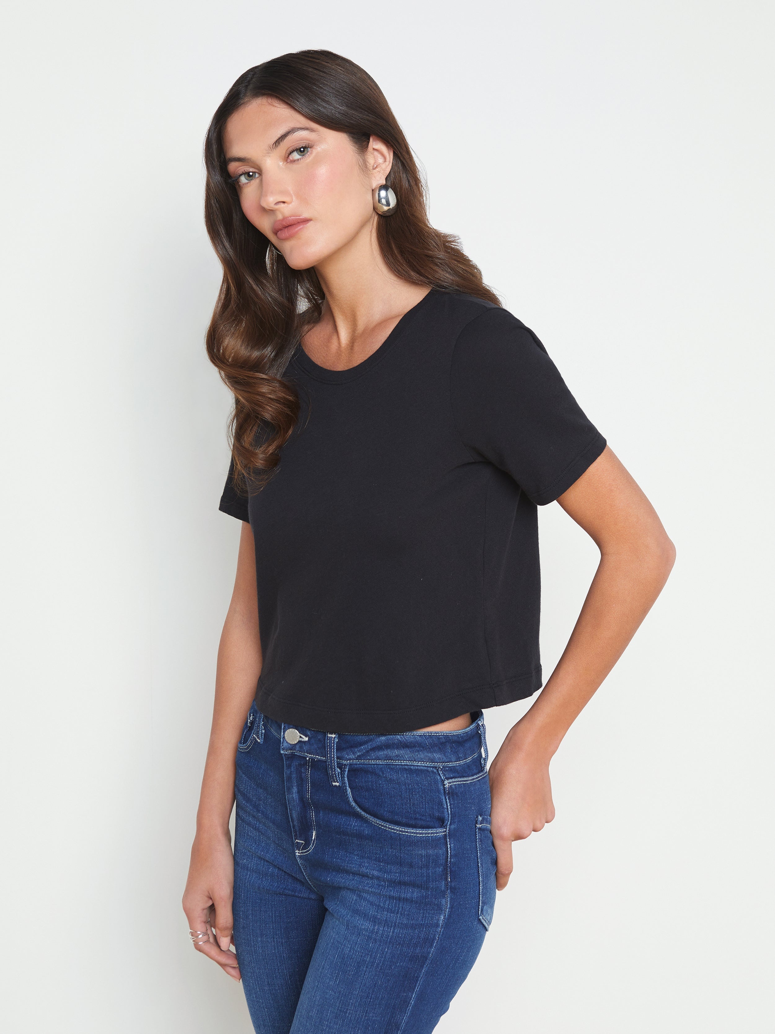 Donna Cotton Cropped Tee - 4