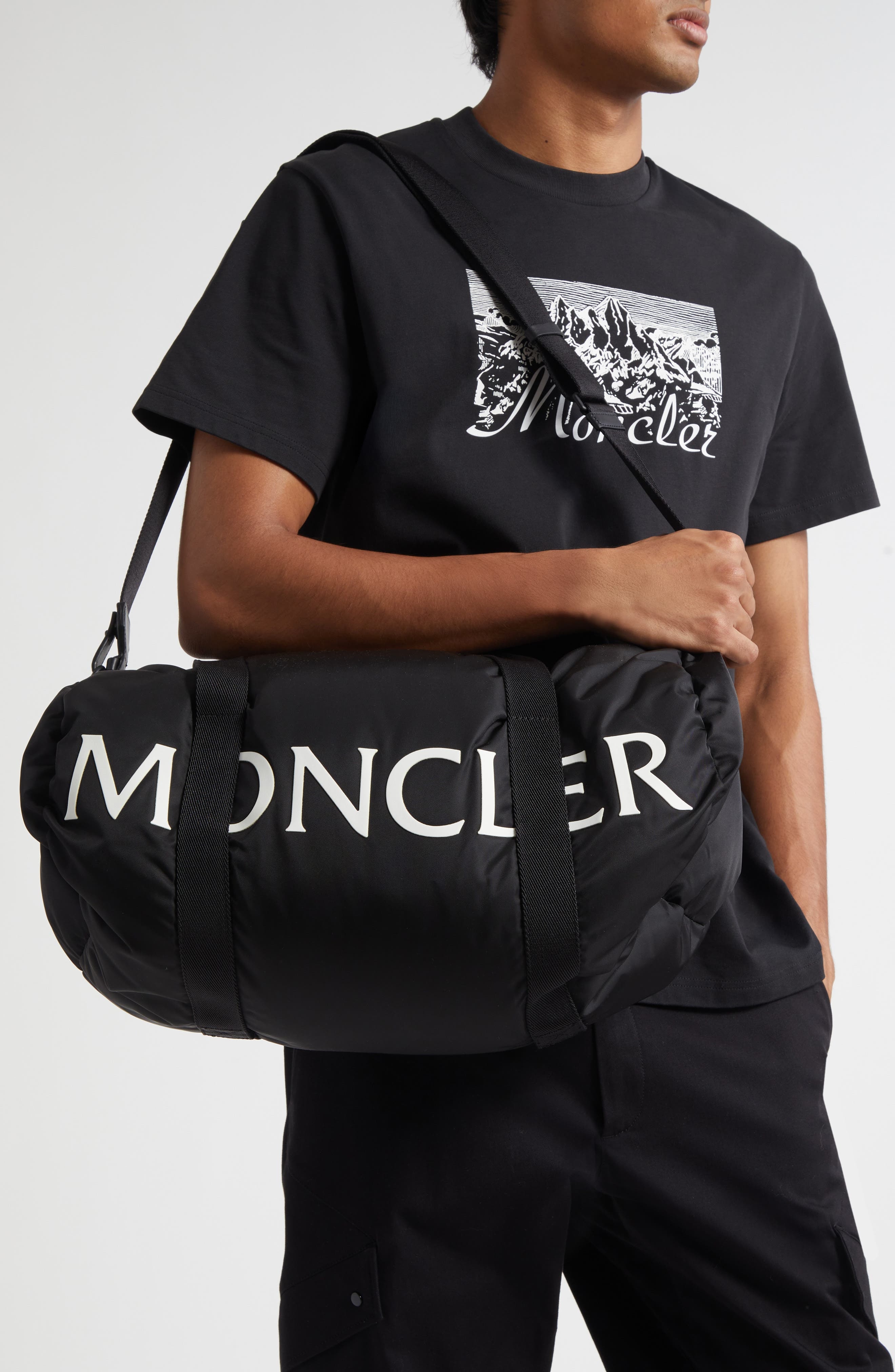 Moncler Duddle Nylon Duffle Bag in Black at Nordstrom - 2