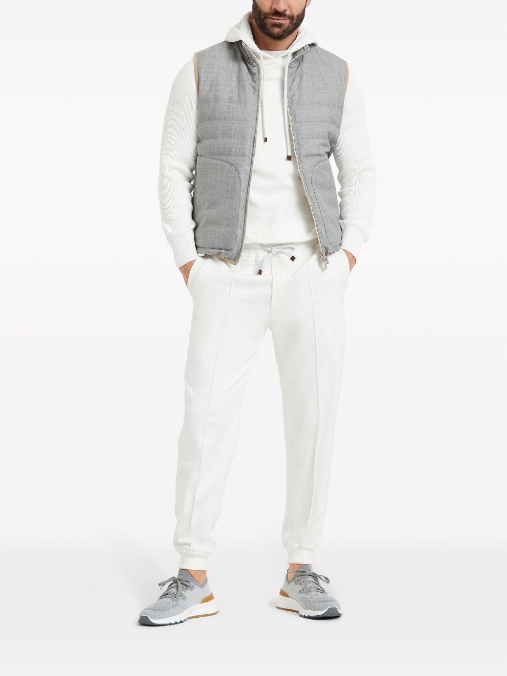 tapered cotton track pants - 2