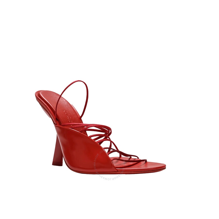 Ferragamo Ladies Red Leather Altaire Ultra Fine Strap Sandals - 2