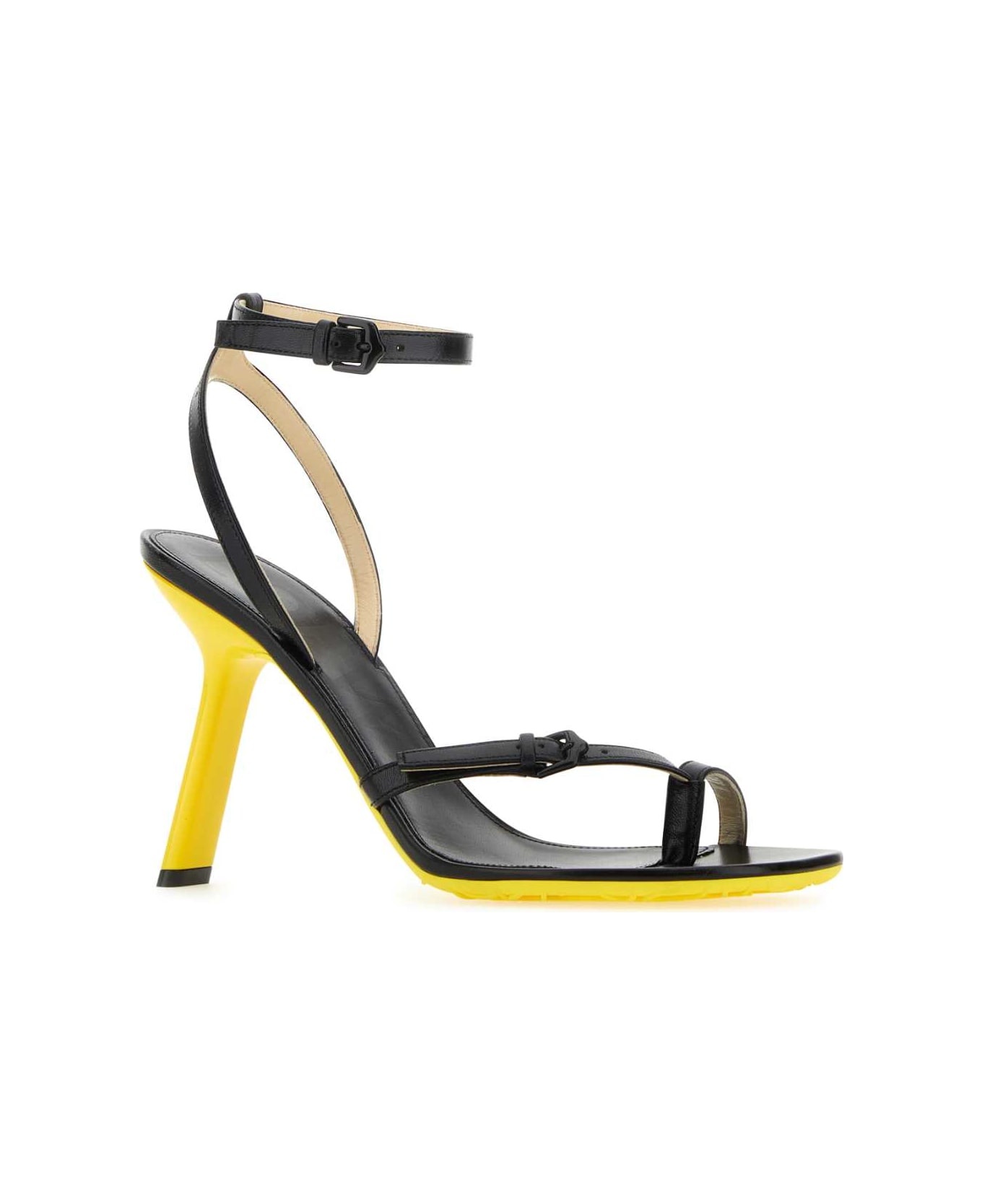 Loewe Black Leather Petal Sandals | italist | REVERSIBLE