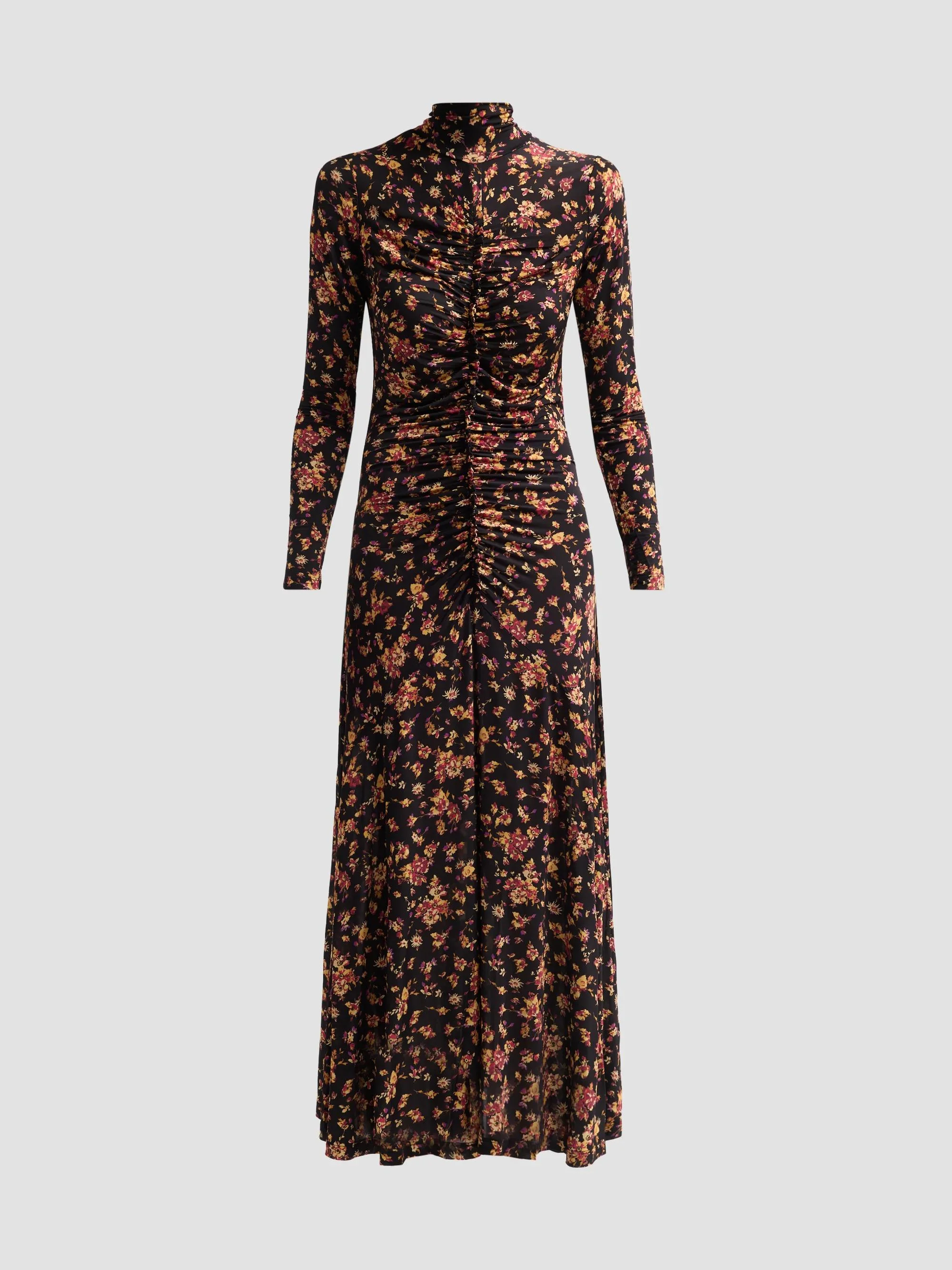 Women's Ida Gathered Seam Maxi Dress - Noir Floral - 1