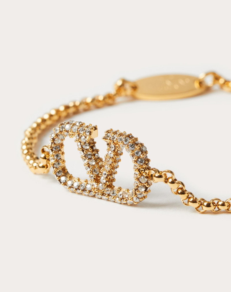 Valentino VLOGO SIGNATURE BRACELET IN METAL AND SWAROVSKI® CRYSTALS outlook