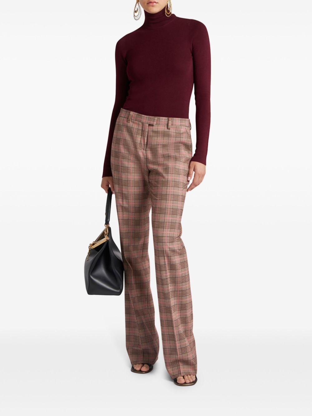 jacquard straight trousers - 2