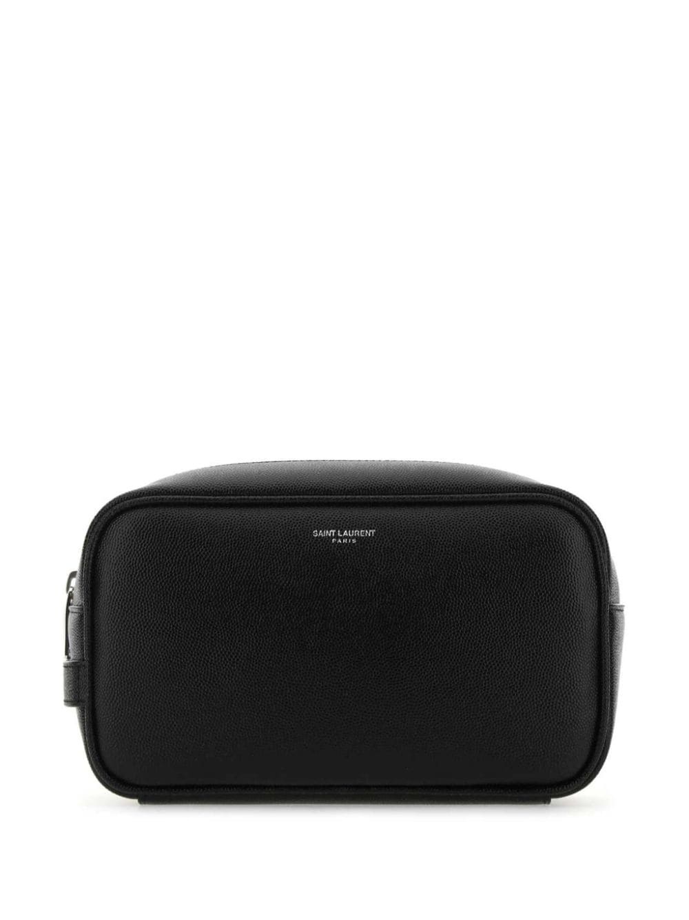 leather wash bag - 1