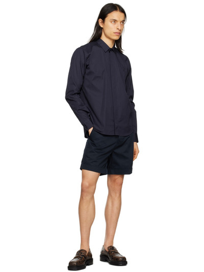 AMI Paris Navy Rolled Shorts outlook