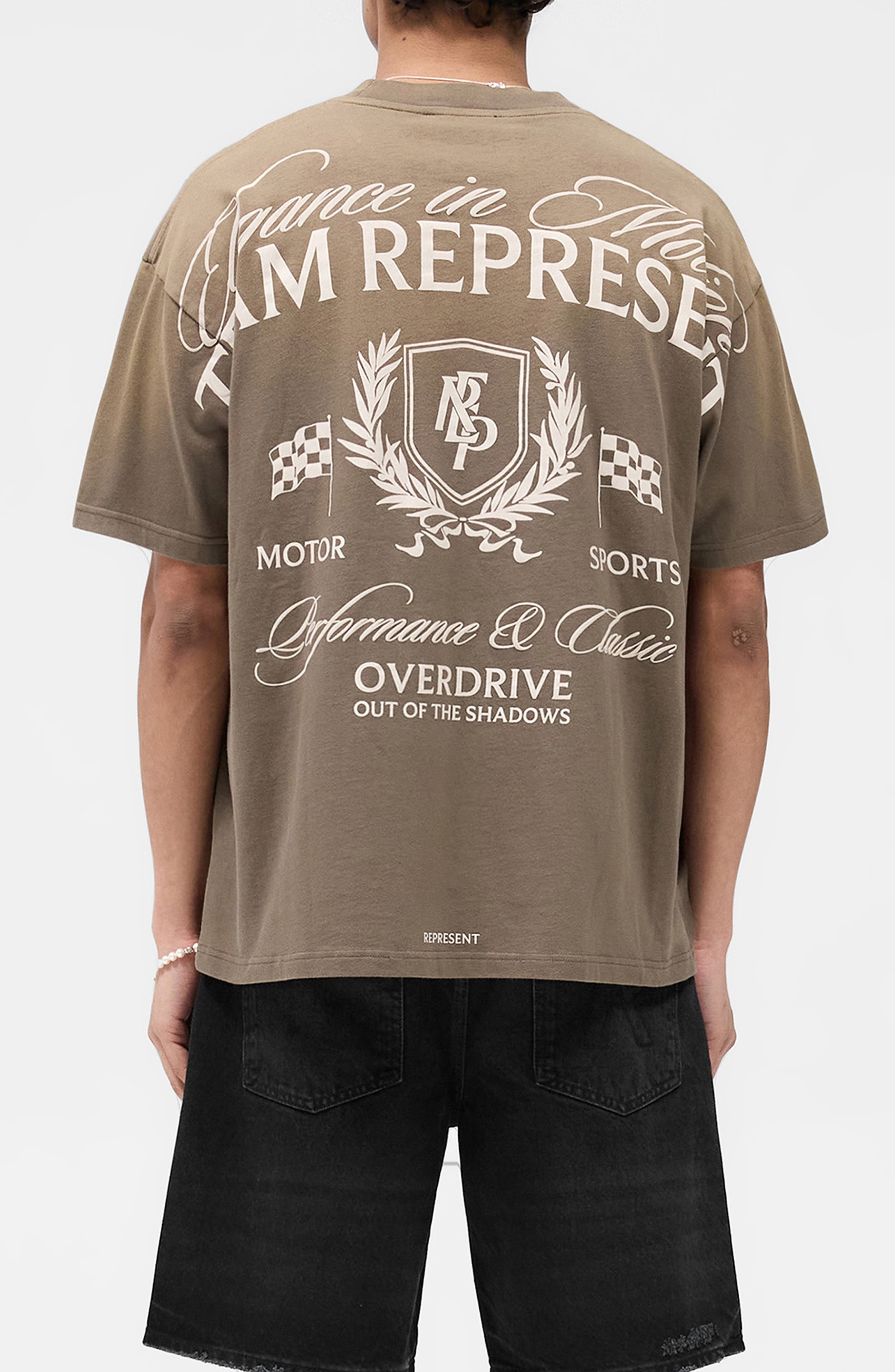 Represent Crest Oversize Graphic T-Shirt in Dark Taupe at Nordstrom - 2