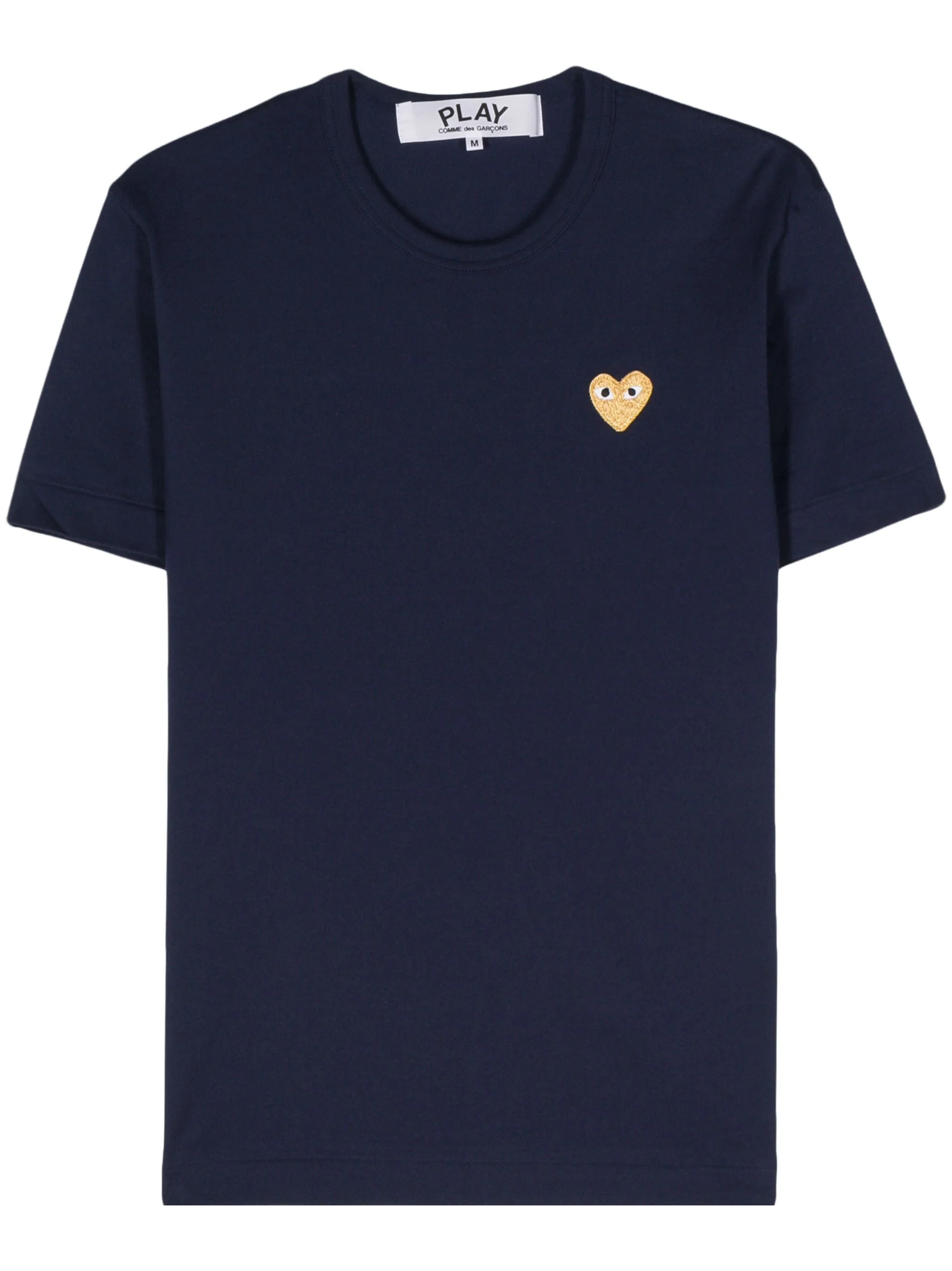 UNISEX SHORT SLEEVE GOLD HEART - NAVY - 1