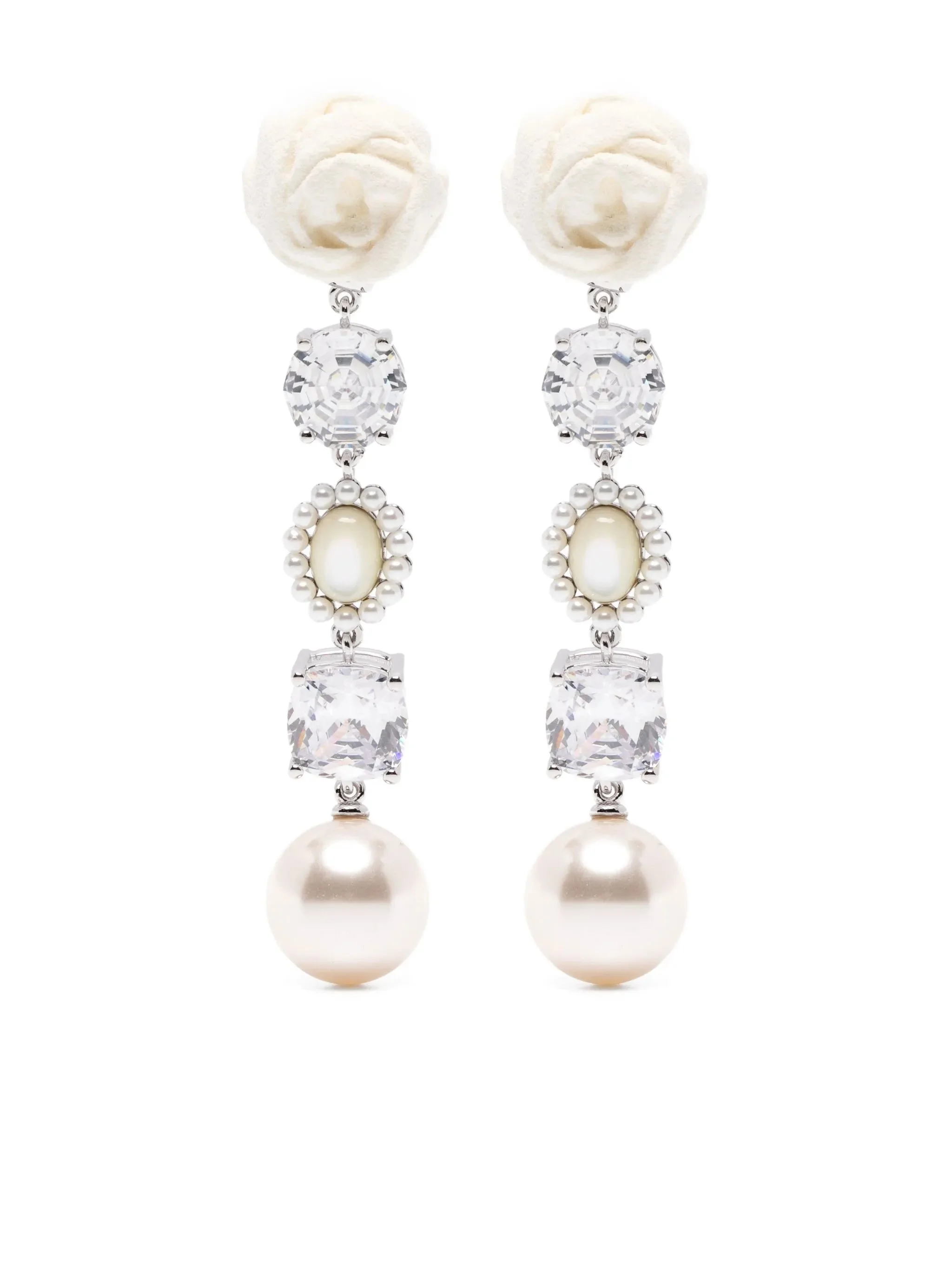Shushu/tong Crystl-embellishment Pearl Drop Earrings - 1