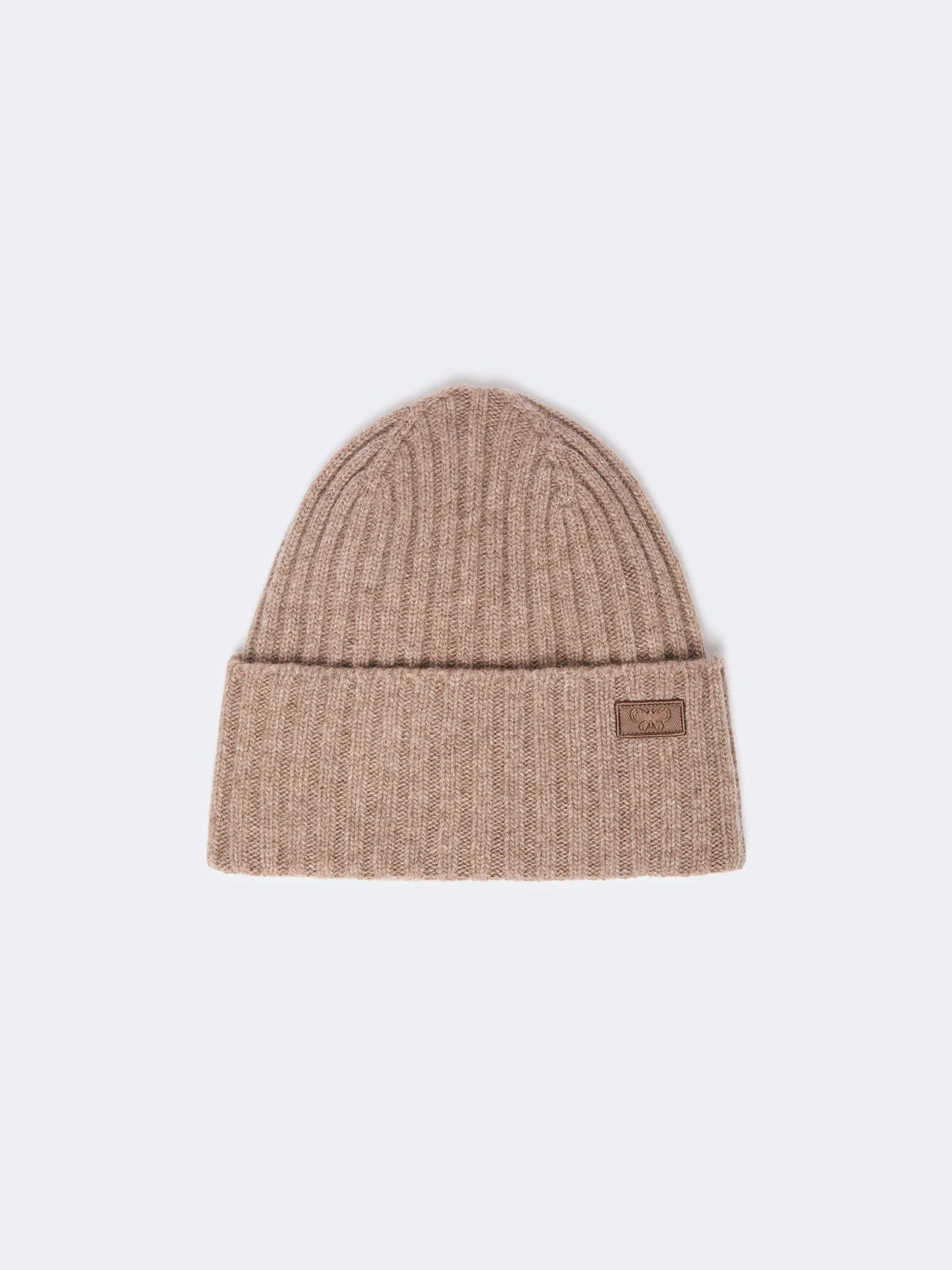 RITMO Ribbed wool beanie - TURTLEDOVE - 1