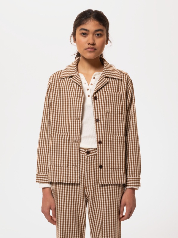 Maj Overshirt Gingham Oak - 4