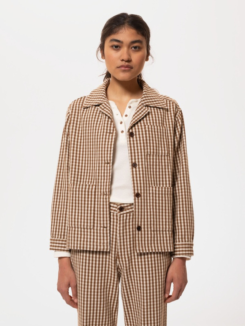 Maj Overshirt Gingham Oak 4