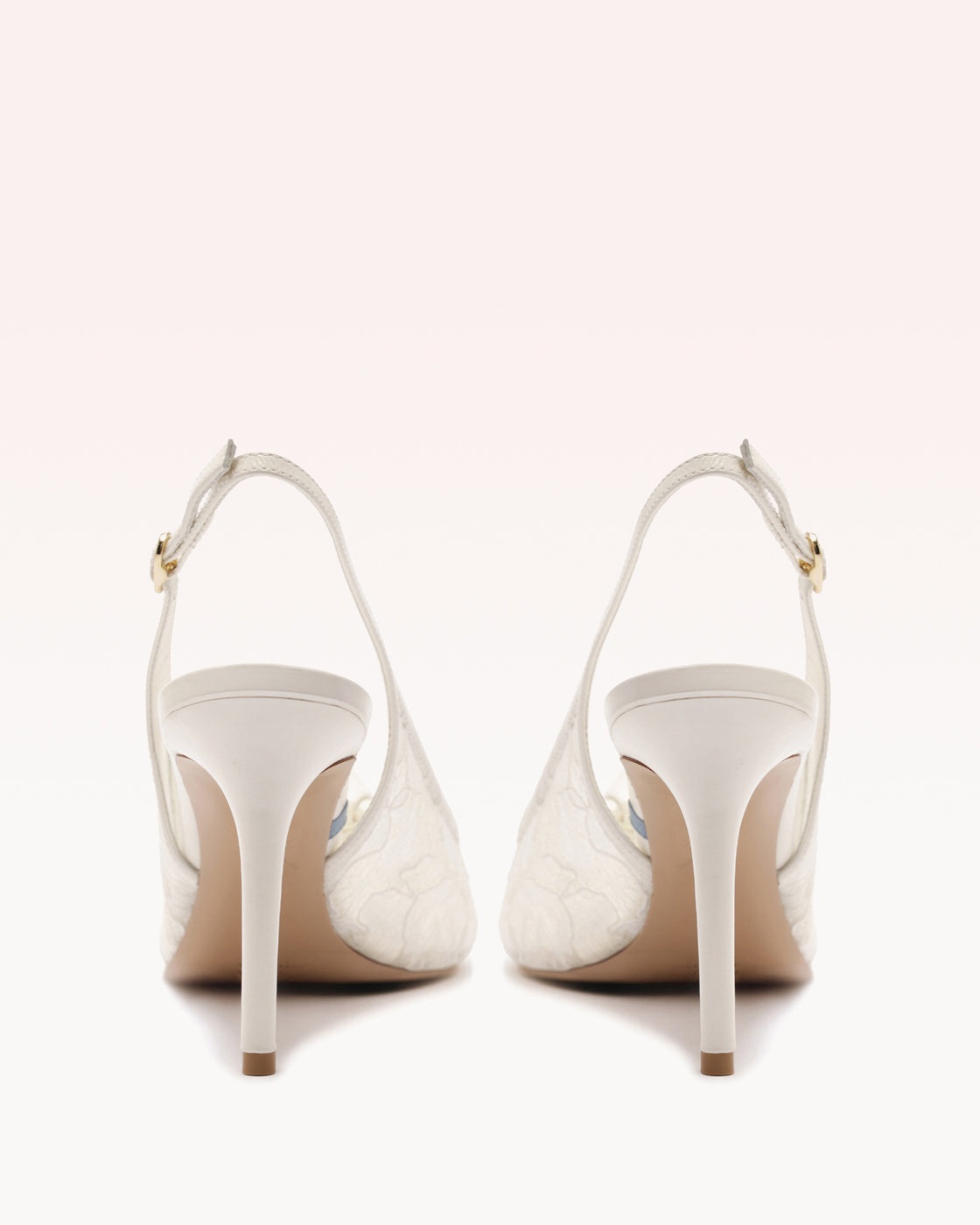 CLARITA CLASSIC SLINGBACK 85 PIZZO OFF WHITE - 4