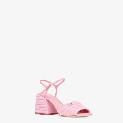 FENDI Pink suede Promenades outlook