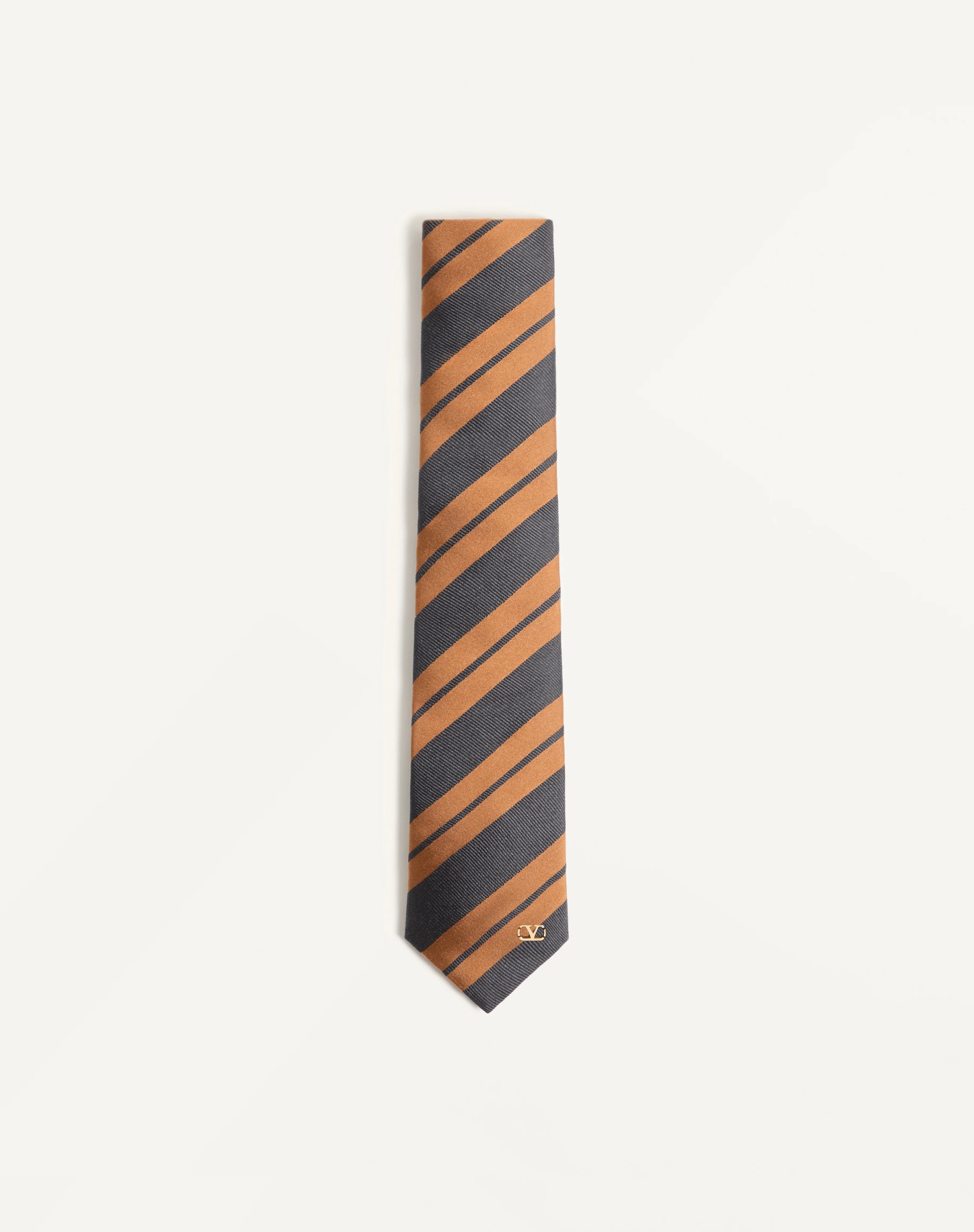 REGIMENTAL JACQUARD SILK TIE - 1