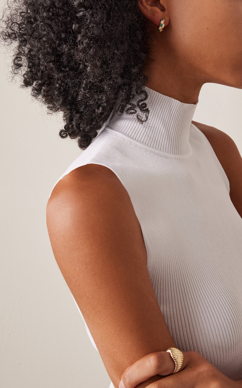 Yvonne Léon Checked 9K Yellow Gold Tiger's Eye, Malachite Hoop Earrings multi outlook