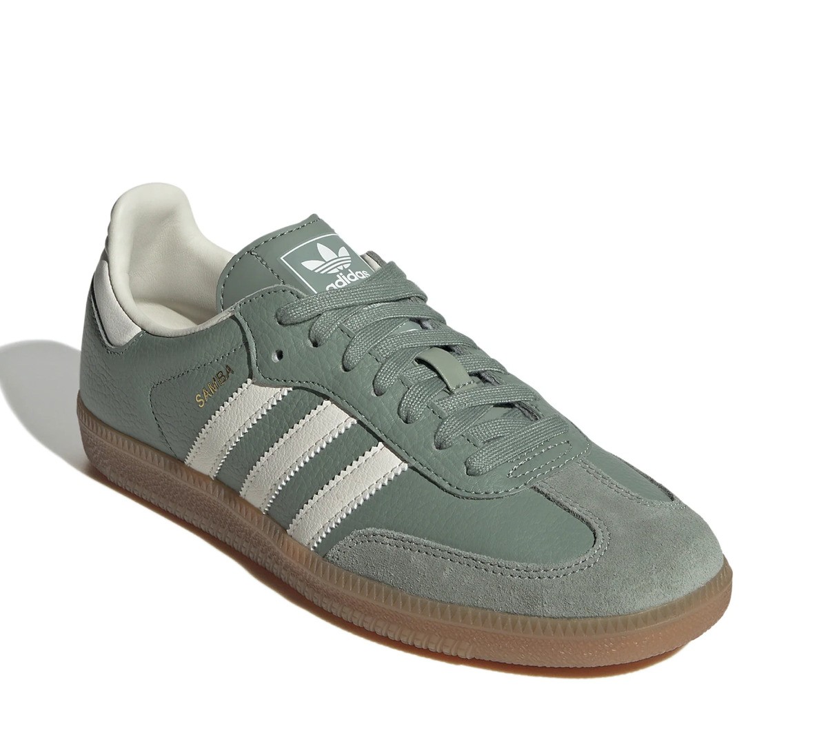 (WMNS) Adidas Originals Samba OG Shoes 'Silver Green' IE7011 - 2
