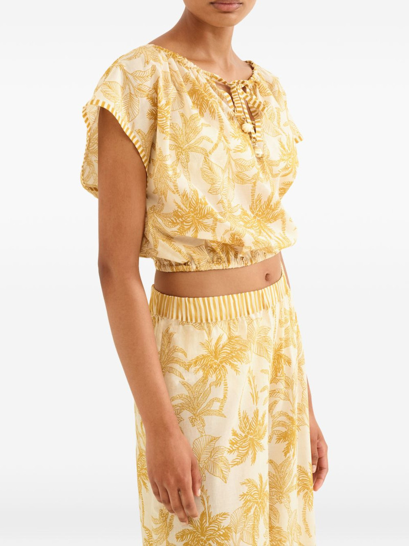 Crocodile cropped blouse 4