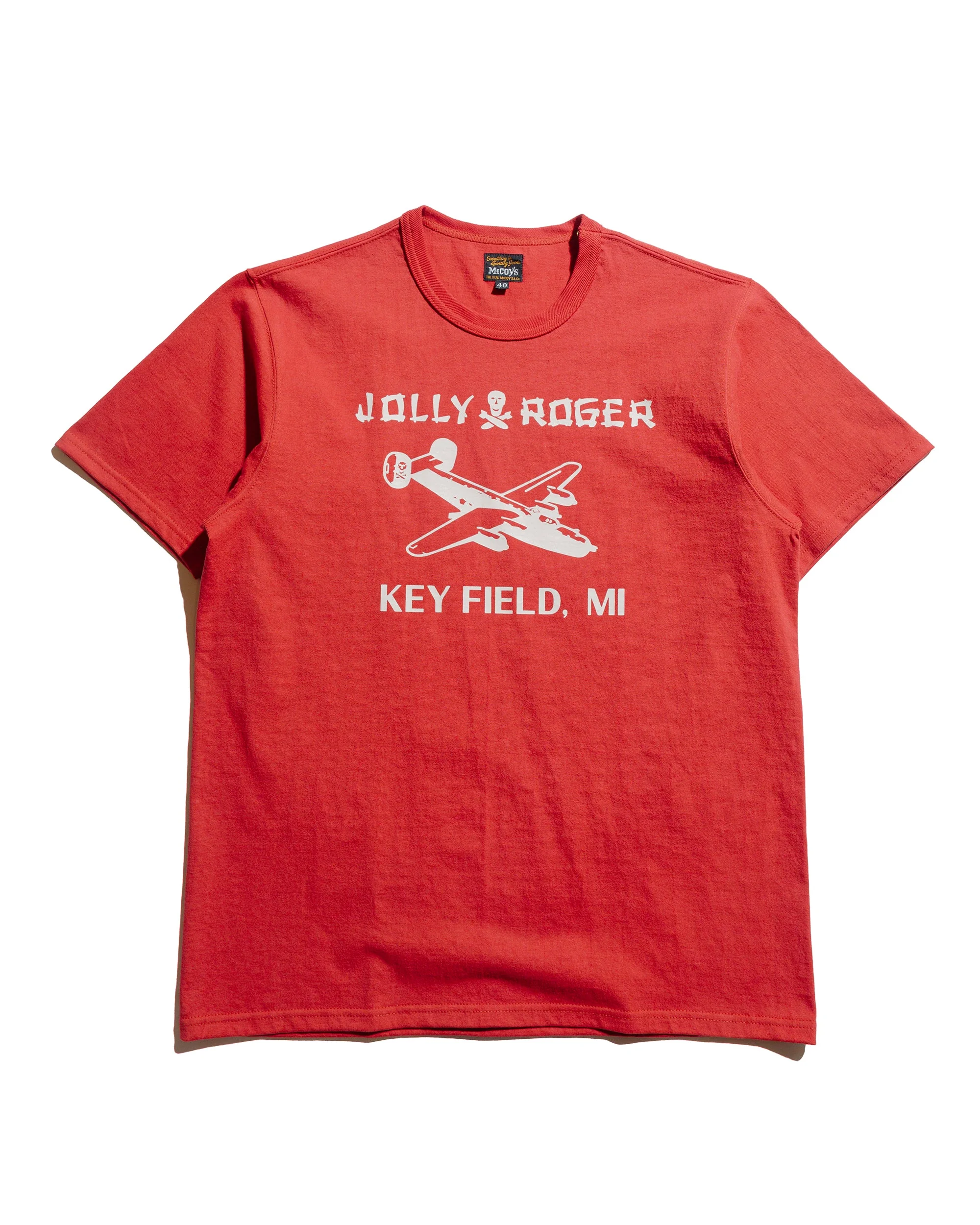 MC25003 Military Tee / Jolly Roger, Key Field Cherry - 1