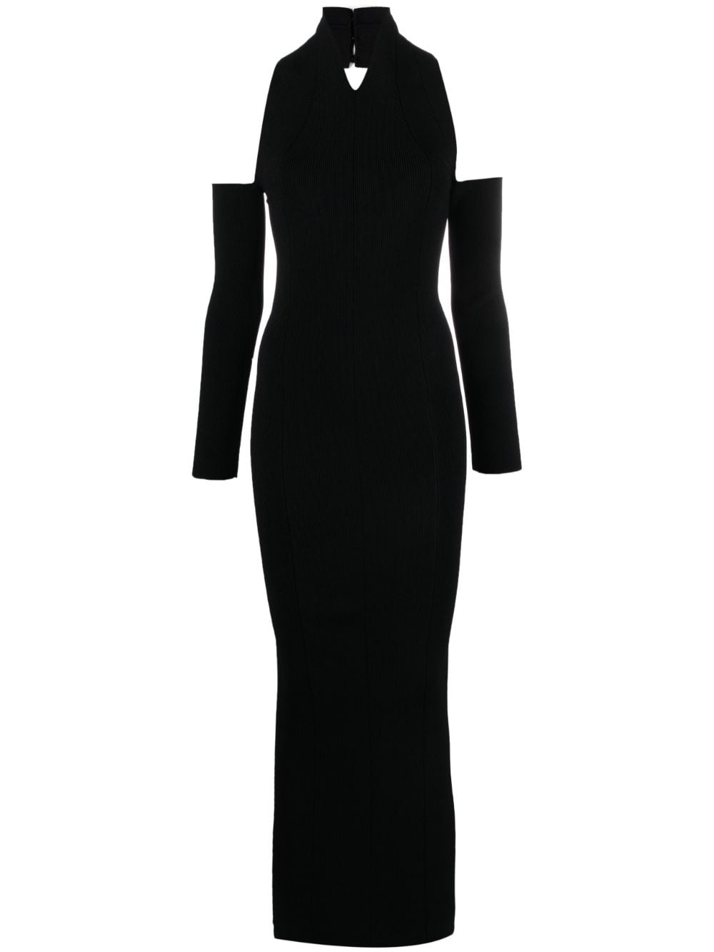 Sutton halterneck cold-shoulder dress - 1