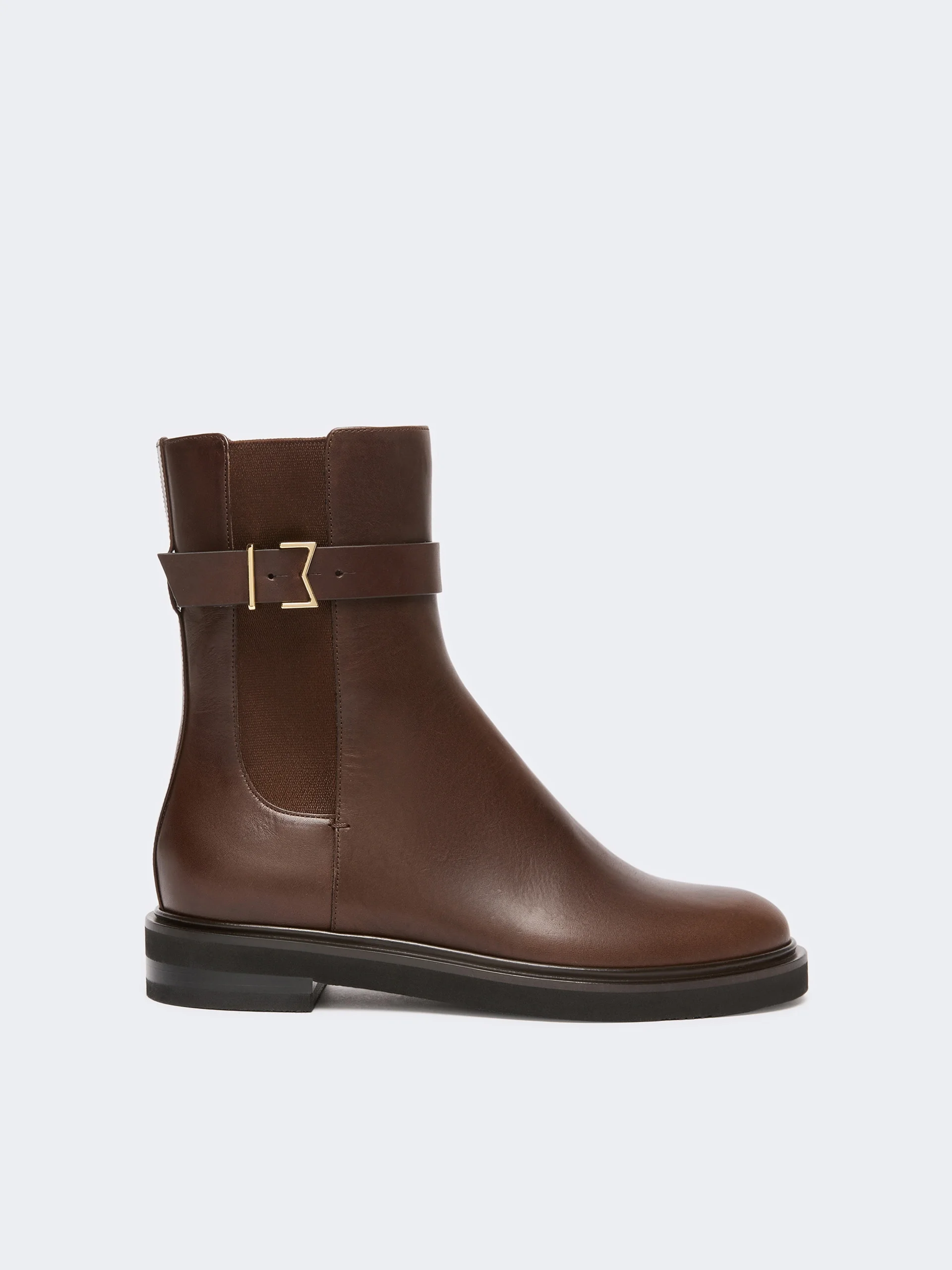 PIO Leather Chelsea boots - DARK BROWN - 1