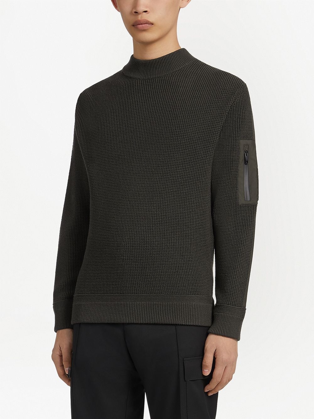 mock-neck wool jumper - 3