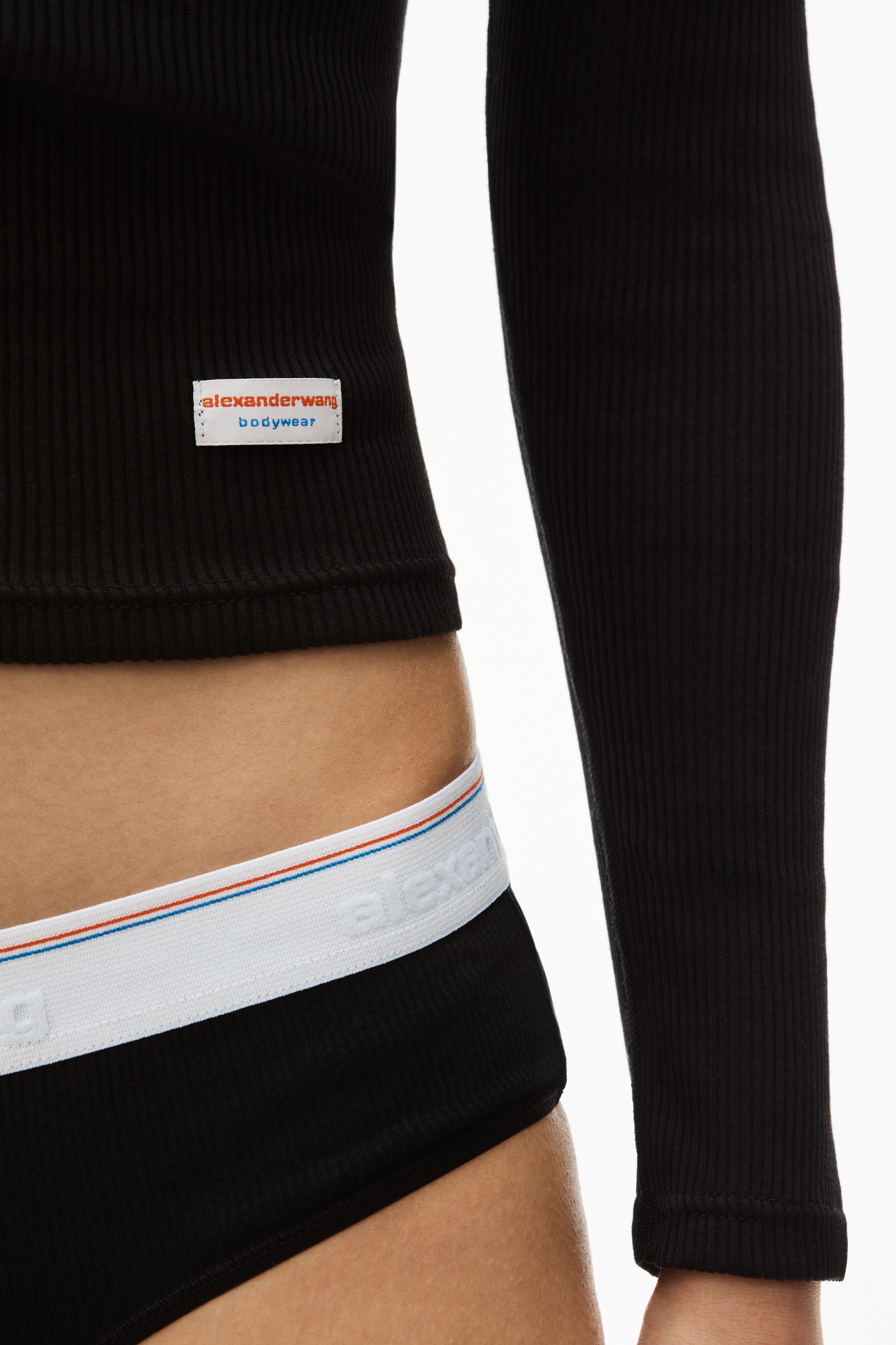 Long-Sleeve Tee in Ribbed Cotton Jersey - 6