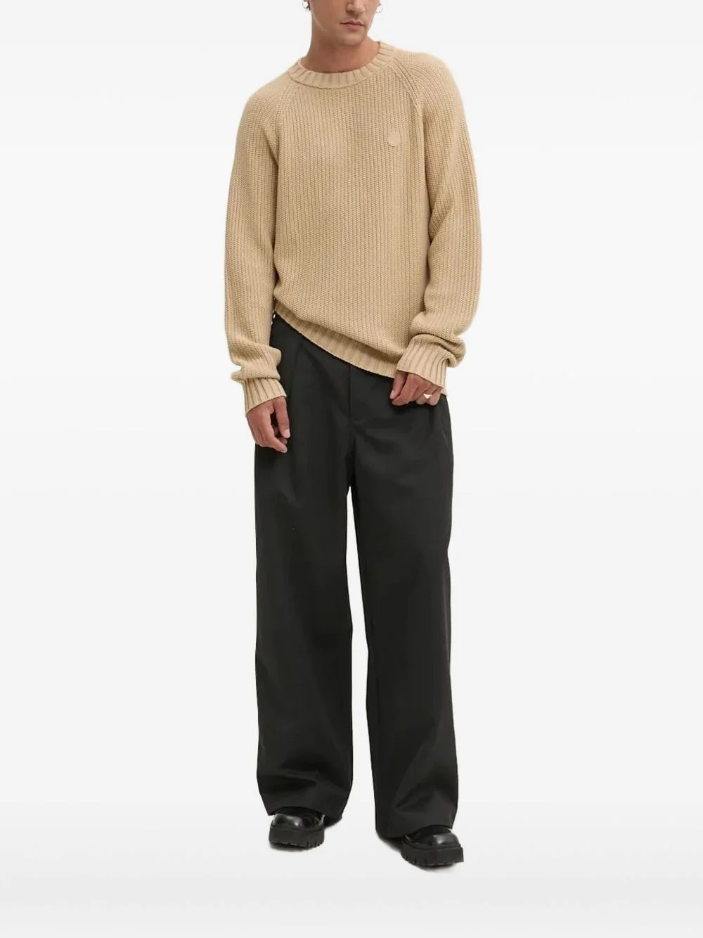 logo-appliqué raglan-sleeve jumper - 1