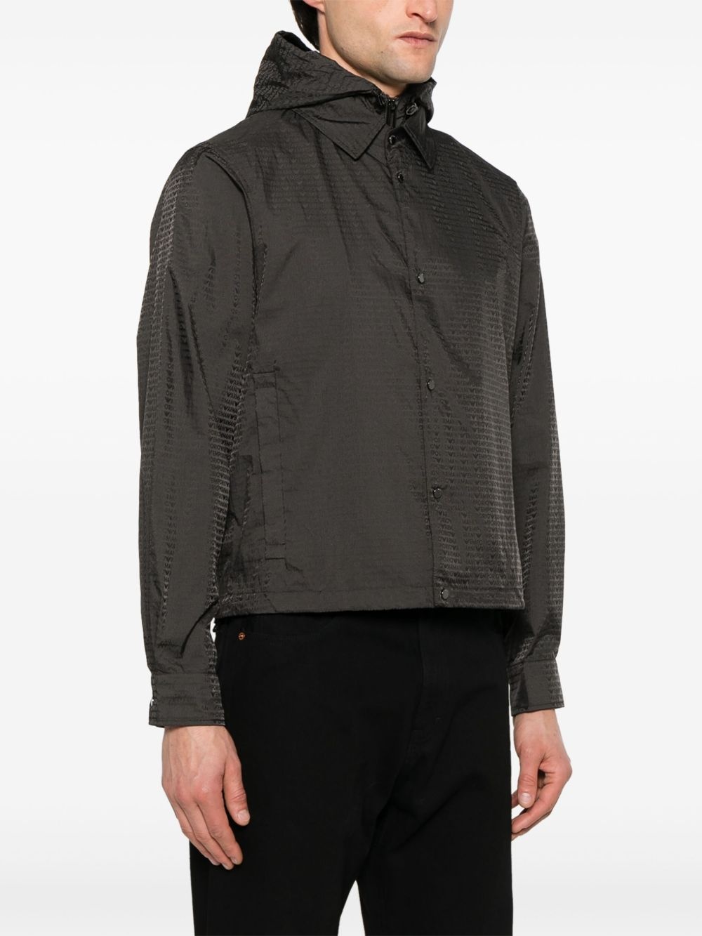 logo-pattern jacket - 3