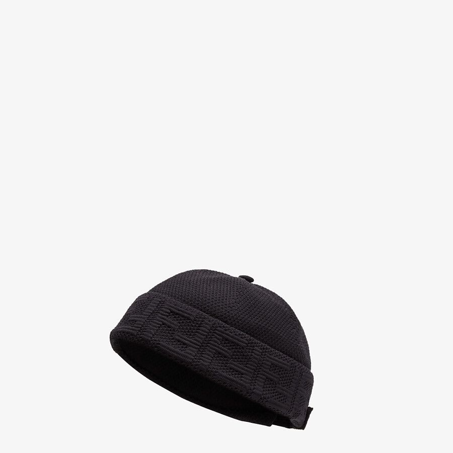 Black tech knit hat - 1