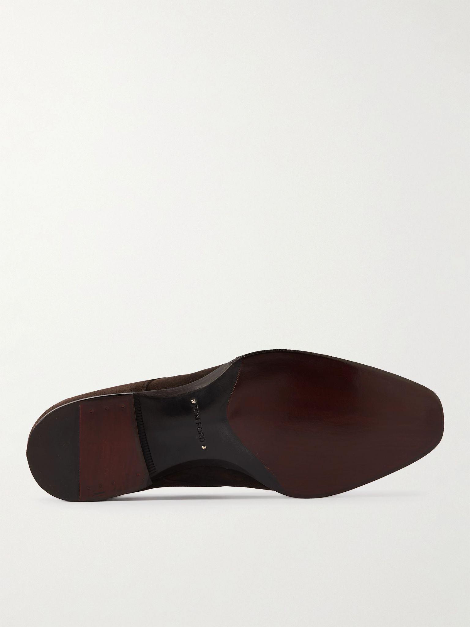 Elkan Suede Monk-Strap Shoes Brown - 3