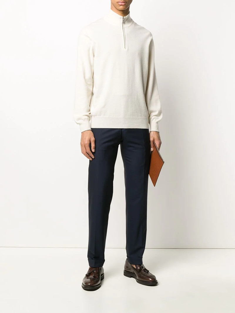 Canali slim tailored trousers outlook