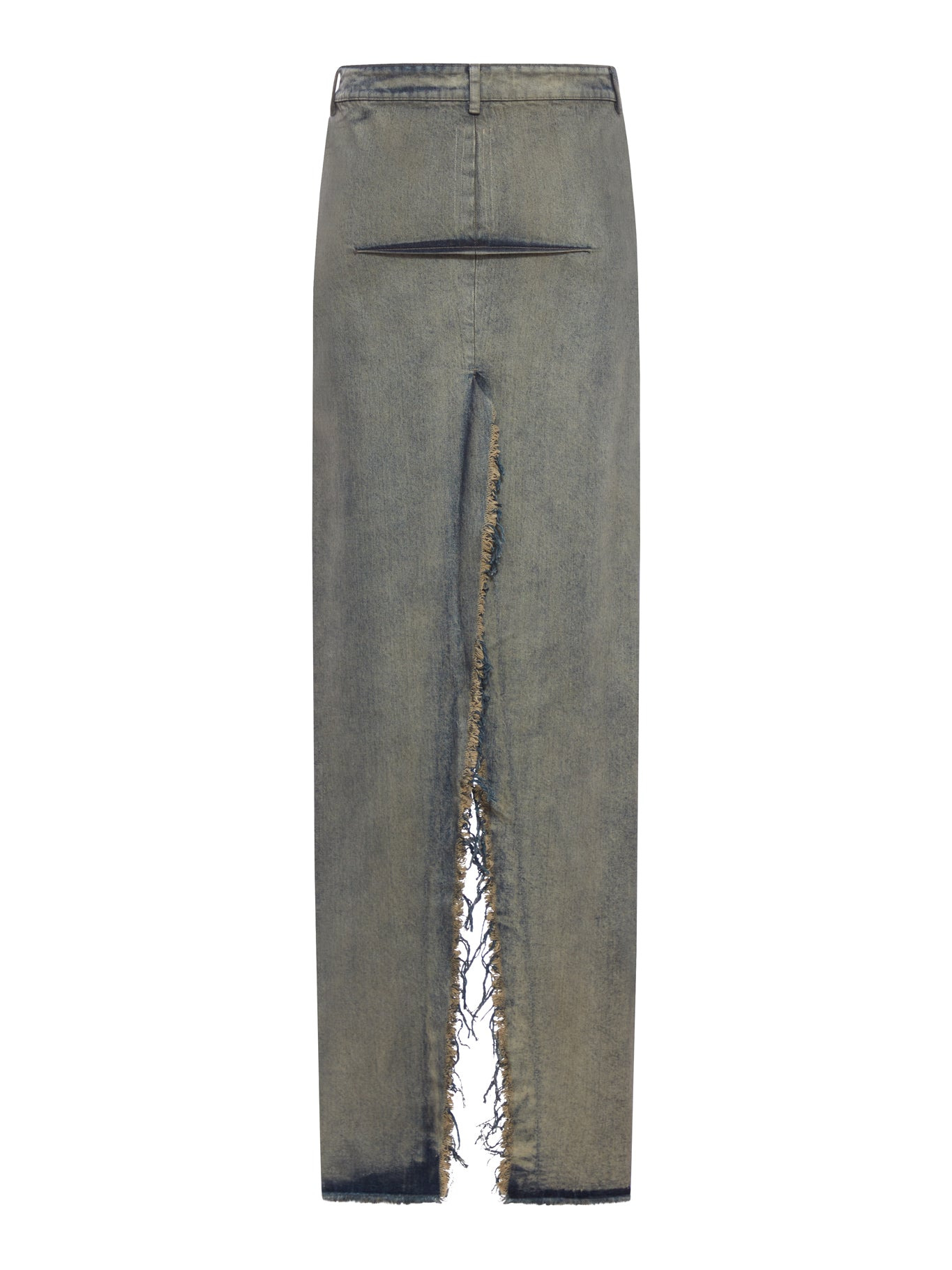 SLICED COTTON DENIM SKIRT - 2