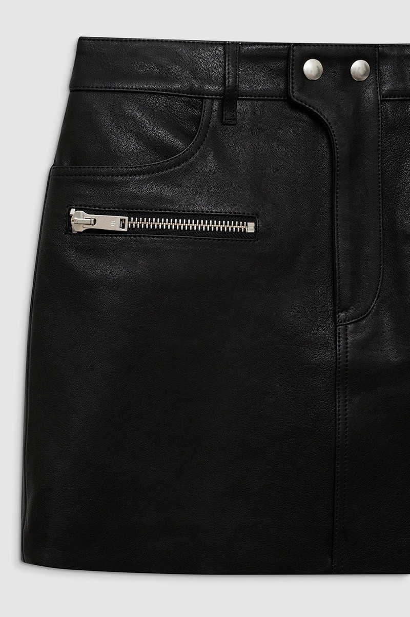 Steel Skirt - Black Leather 4