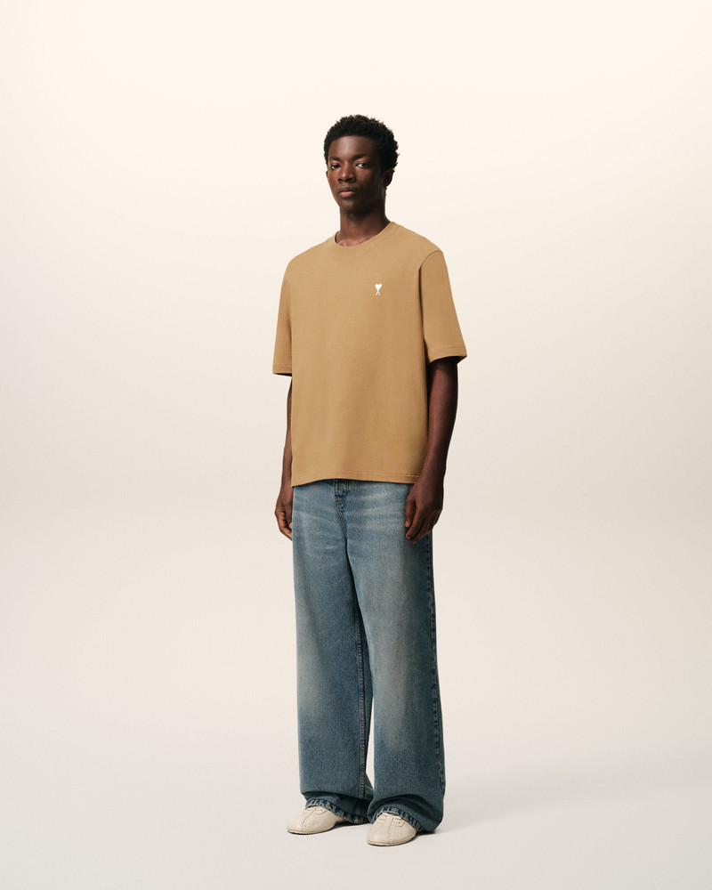 BROWN COTTON AMI DE COEUR T-SHIRT 6