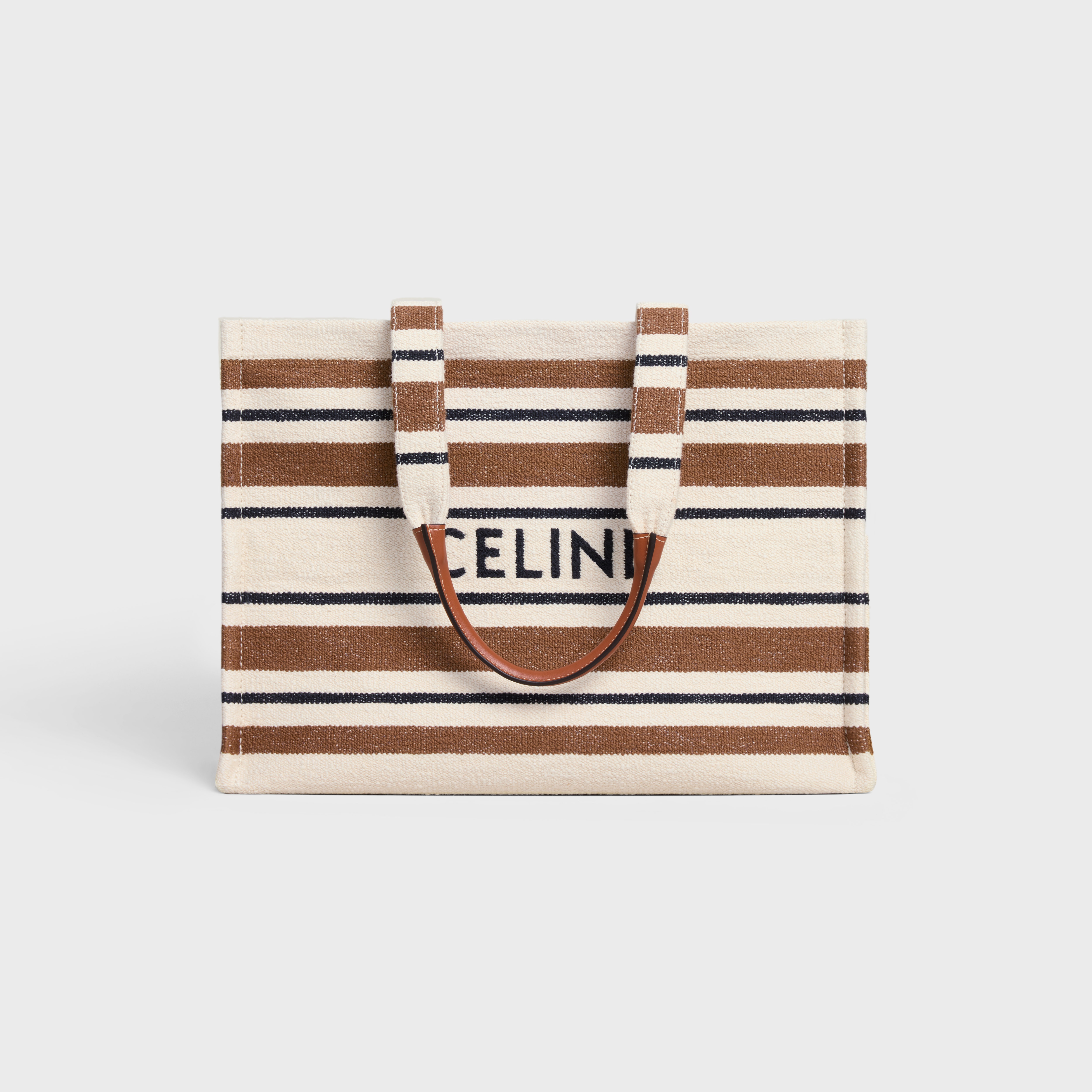 Large Cabas Thais in striped textile with celine JACQUARD - 1