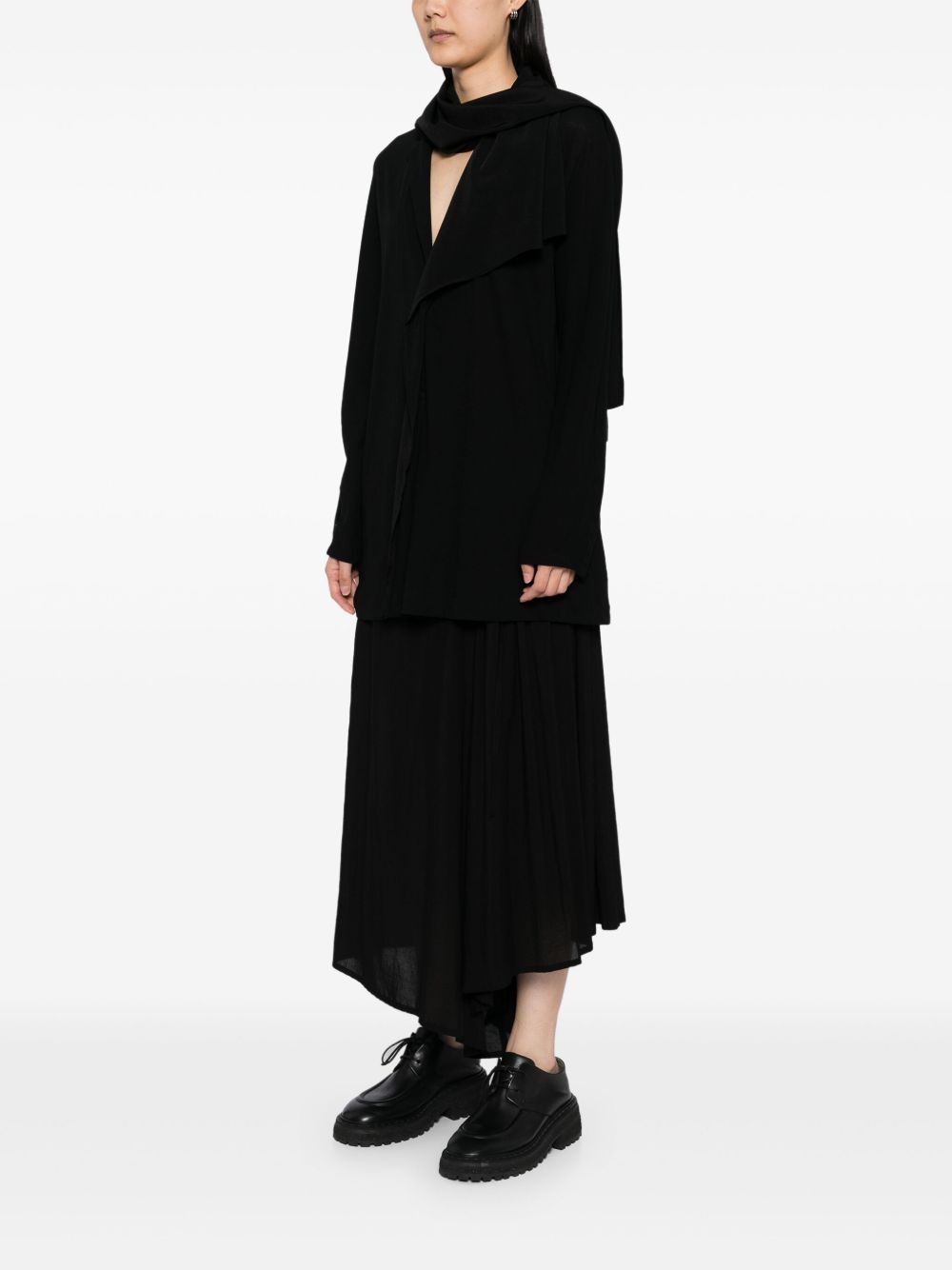 scarf-collar blazer - 3