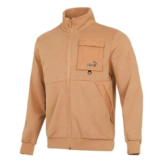 PUMA Casual Pattern Loose Long Sleeves Jacket Couple Style Khaki 537033-63 - 1