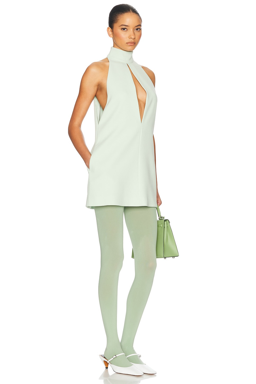 The Heavy Crepe Halter Dress - 2