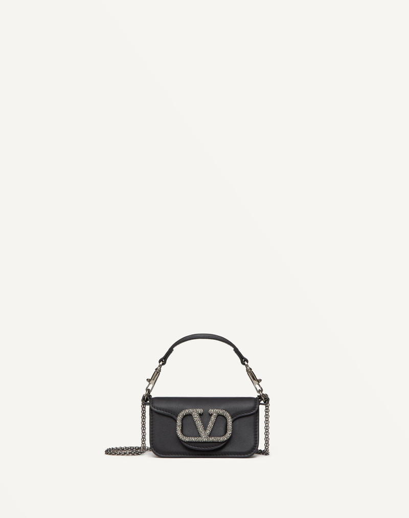 VALENTINO GARAVANI LOCÒ MICRO BAG WITH CHAIN AND JEWEL LOGO 1
