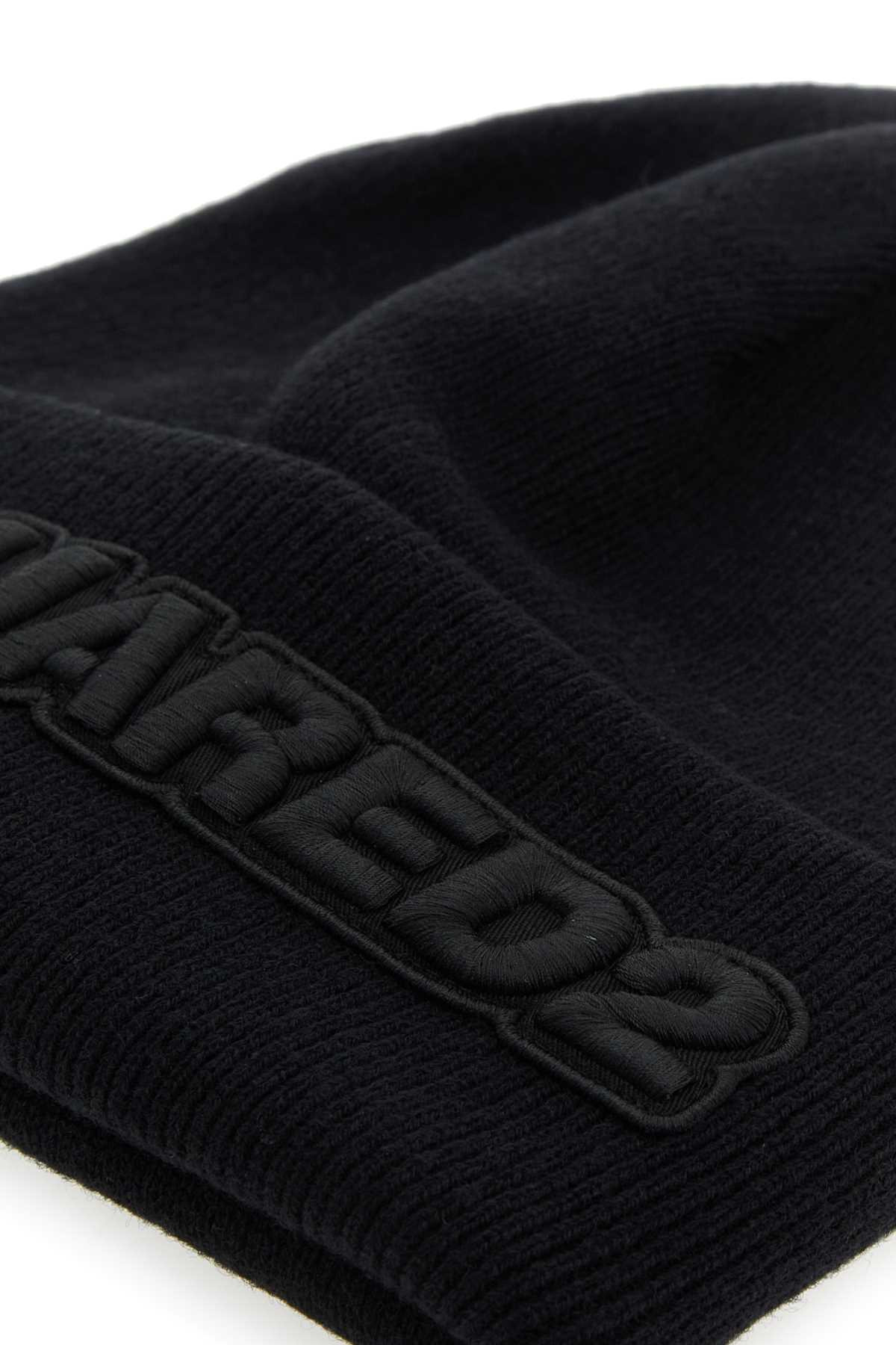 Dsquared Men Black Wool Beanie Hat - 3