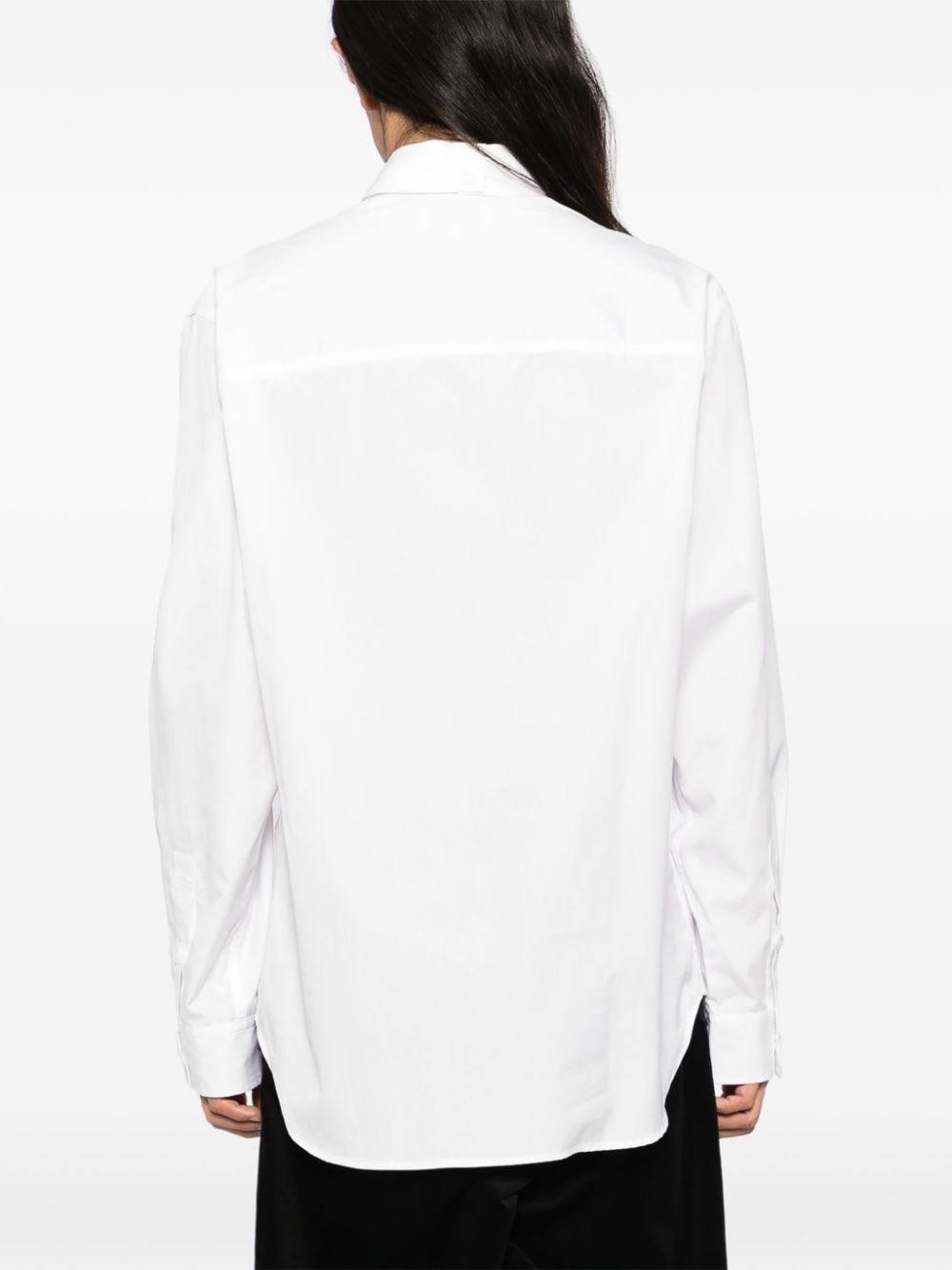 chain-stitch string-collar shirt - 4