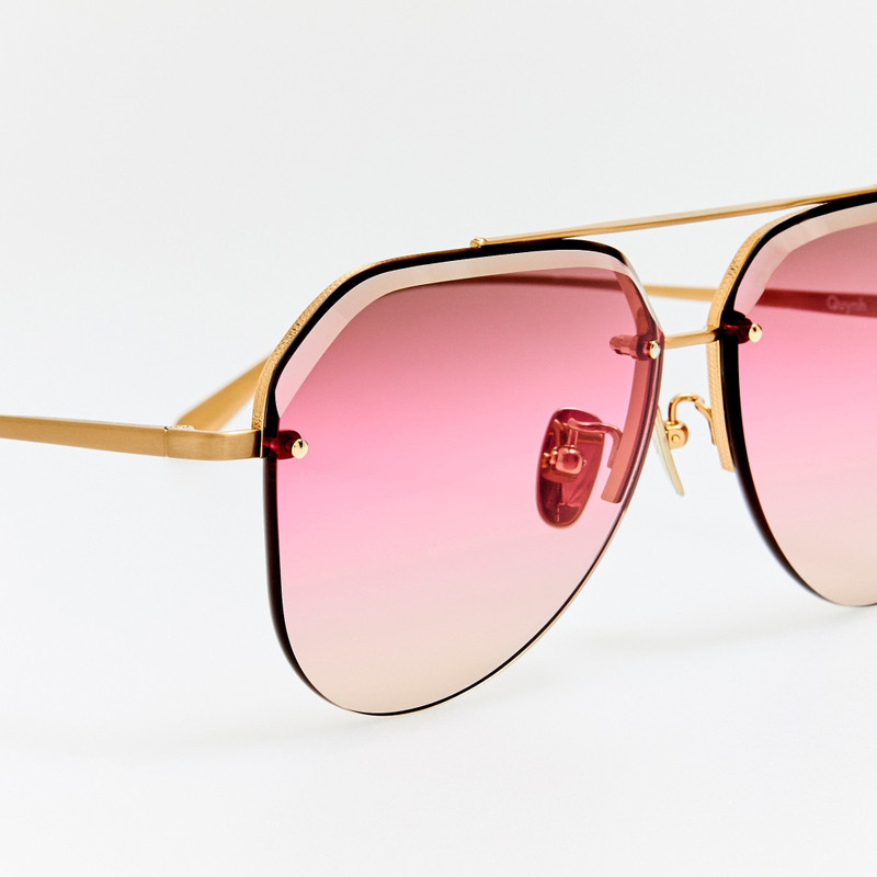 Quynh Sunglasses in Matt Champagne and Pink 5