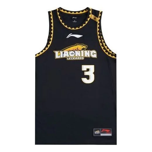 Li-Ning x CBA Liaoning Flying Leopards Basketball Jersey 'Black' AAYR639-2 - 1