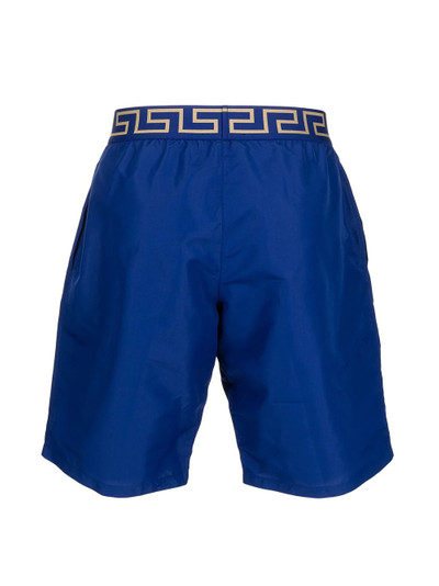 VERSACE logo embroidered swim shorts outlook